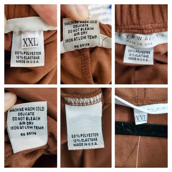 Bryn Walker XXL Set Sequoia Faux Suede Ella Pants Poncho Rust Lagenlook - Picture 8 of 12